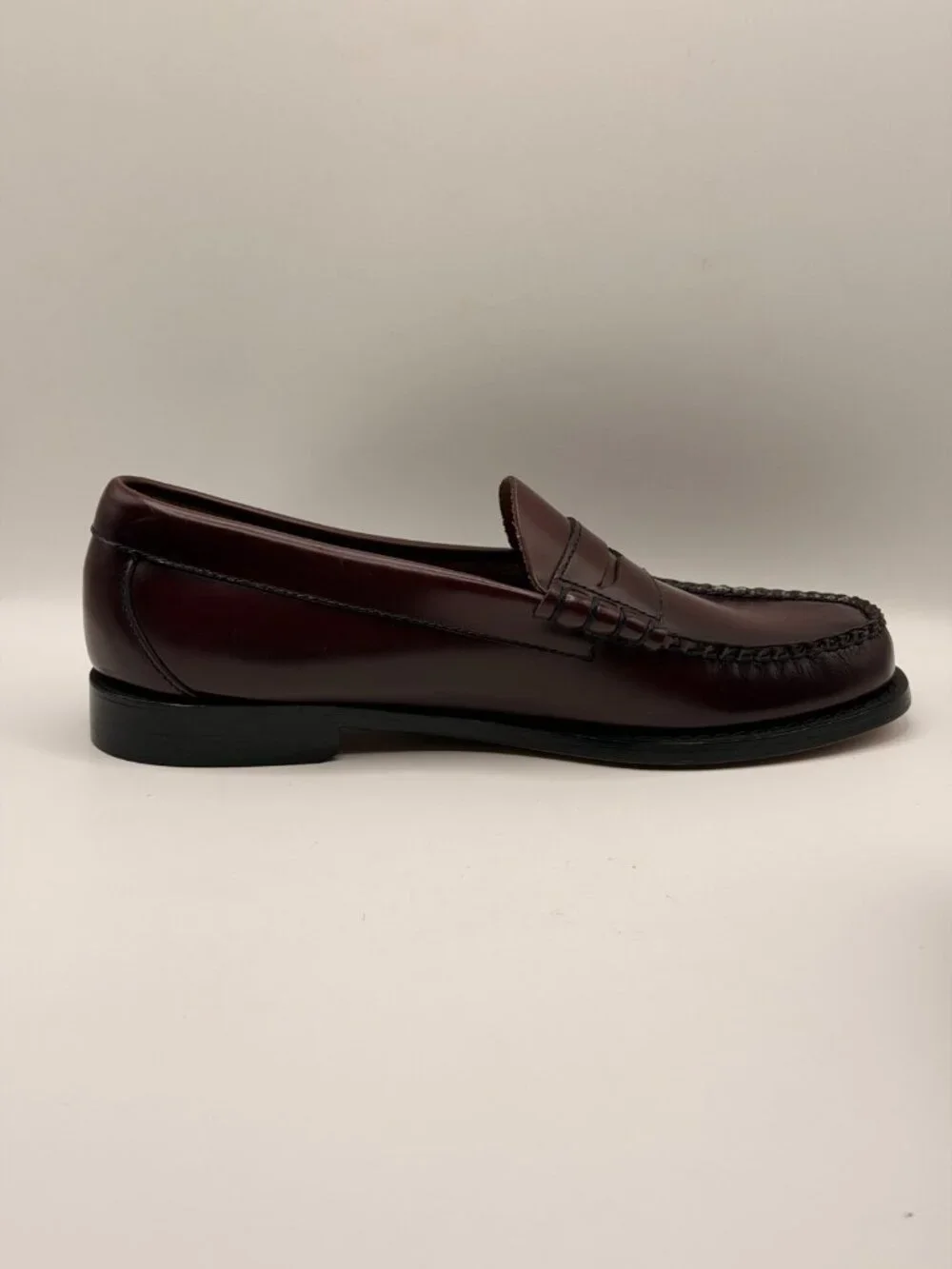 G.H. Bass Men's Larson Weejuns® Melon Leather Burgundy Penny Loafer Sz 7 D